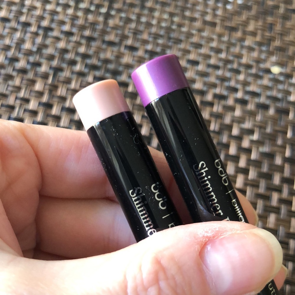 Billion dollar beauty shimmer eyeshadow sticks champagne & plum